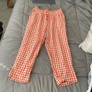 High rise red and white checkered pants *PETIET*